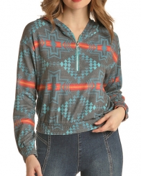 Rock and Roll Cowgirl® Ladies' Cropped Aztec Hoodie