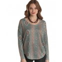 Rock and Roll Cowgirl® Ladies' Aztec Print Sweater Top
