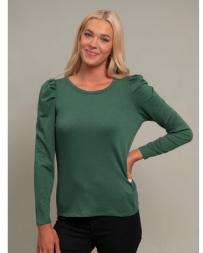 Ladies' Puff Sleeve French Terry Top