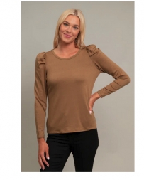 Ladies' Puff Sleeve French Terry Top