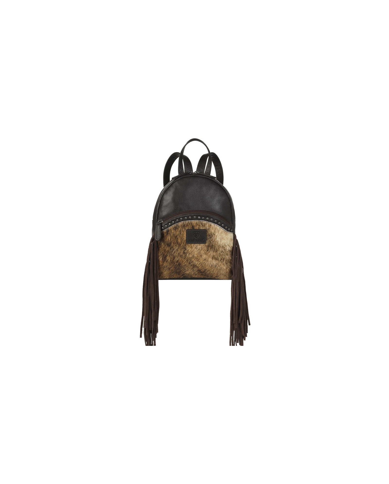 ariat leather backpack Kid's Multi Colored Southwest Pattern A460003797  Crazy House Western Wear It has adjustable straps with a leather loop on the top Ariat Ladies' Scarlett Fringe Backpack