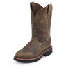 Justin® Men's 11" Pull-on Tan Gaucho Steel Toe Boots