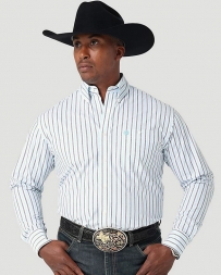 George Strait® Men's LS 1 Pocket Button Stripe
