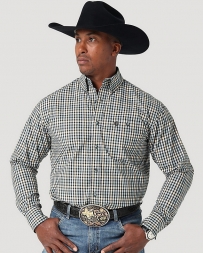 George Strait® Men's LS 2 Pocket Button Plaid