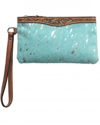 Angel Ranch® Ladies' Hair On Turquoise Wristlet