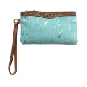 Angel Ranch® Ladies' Hair On Turquoise Wristlet