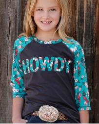 Cruel® Girls' Floral Howdy Raglan Tee