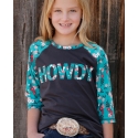 Cruel® Girls' Floral Howdy Raglan Tee