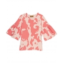 Wrangler® Girls' Cow Print Wide Sleeve Top