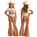 Rock and Roll Cowgirl® Girls' Button Bargain Bell Flare Stripe