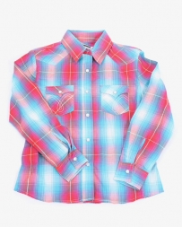 Panhandle® Girls' LS Plaid Snap Shirt