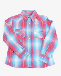 Panhandle® Girls' LS Plaid Snap Shirt