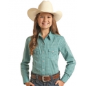 Rock and Roll Cowgirl® Girls' Geo Print LS Shirt