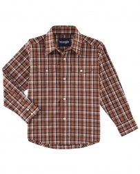 Wrangler® Boys' Wrinkle Resistant LS Plaid