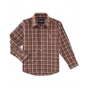 Wrangler® Boys' Wrinkle Resistant LS Plaid