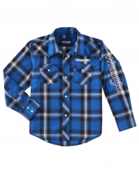 Wrangler® Boys' Logo Plaid Snap Shirt