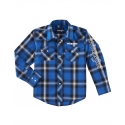 Wrangler® Boys' Logo Plaid Snap Shirt