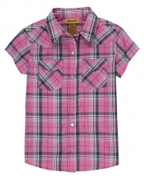 Wrangler® Girls' Western Plaid Snap Shirt