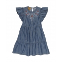 Wrangler® Girls' Ruffle Sleeve Denim Dress