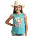 Rock and Roll Cowgirl® Girls' Western Graphic Tank Top