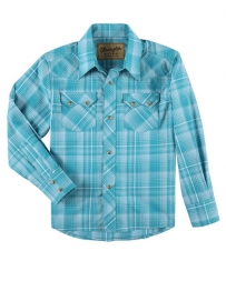 Wrangler Retro® Boys' LS Snap Plaid Shirt