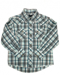 Wrangler® 20X® Boys' LS Snap Plaid Shirt