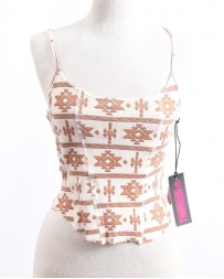 Rock and Roll Cowgirl® Ladies' Aztec Exposed Seam Tank