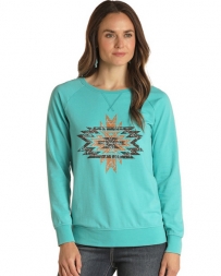 Rock and Roll Cowgirl® Ladies' Aztec Graphic Sweatshirt