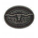 Montana Silversmiths® Rope Edge Longhorn Buckle