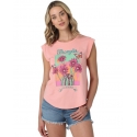 Wrangler Retro® Ladies' Cactus Logo Cuffed Tee