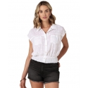 Wrangler® Ladies' Cap Sleeve Smocked Top