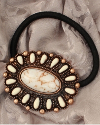 Blazin Roxx® Ladies' White Stone Copper Hair Tie