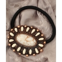 Blazin Roxx® Ladies' White Stone Copper Hair Tie