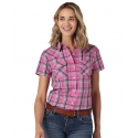 Wrangler® Ladies' SS Western Plaid Shirt
