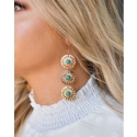 West & Co.® Ladies' Triple Gold Concho Earrings