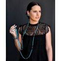 West & Co.® Ladies' Long Turq & Bead Necklace