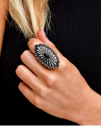 West & Co.® Ladies' Black Stone Concho Ring