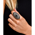 West & Co.® Ladies' Black Stone Concho Ring