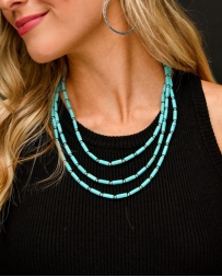 West & Co.® Ladies' 3 Layer Turquoise Necklace