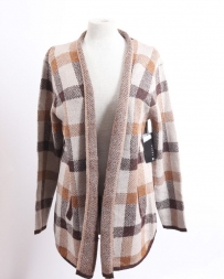 Ladies' Betty Plaid Cardigan Sweater - Plus