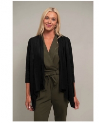 Ladies' Faux Suede Waterfall Jacket