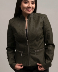 Pine Apparel® Ladies' Peplum Zip Front Moto Jacket