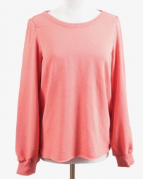 Kerenhart® Ladies' Puff Sleeve Coral Sweatshirt