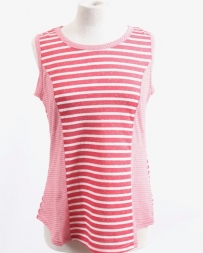 Ladies' Red/White Striped Tank