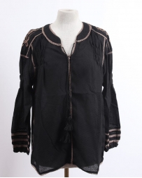 Ladies' Emroidered Black Blouse