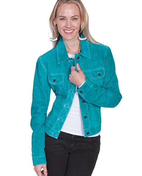 Scully Leather® Ladies' Turquoise Suede Jacket Fort Brands