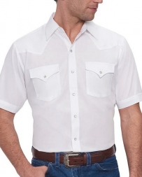 Ely and Walker® Men's SS Solid Western Shirt White - Big and Tall