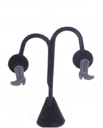 Ladies' Cowboy Boot Earrings Black