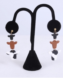 Ladies' Cow Tiered Dangle Earrings