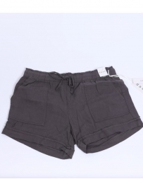 Ladies' Charcoal Paperbag Shorts